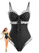 Costume Intero a Pois con Volant Patchwork Anni '40