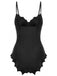 [Prevendita] Costume Intero Nero Gotico con Orlo a Pipistrello Anni '50 4