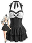 [Prevendita] Costumi con Gonna Nero Anni '50 Gotico con Pipistrello e Righe
