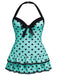 [Taglie Forti] Costume da bagno a pois rosa anni '40