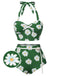 Costumi scollo all'americana e margherite verde anni '30