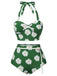 Costumi scollo all'americana e margherite verde anni '30