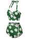 Costumi scollo all'americana e margherite verde anni '30