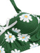 Costumi scollo all'americana e margherite verde anni '30