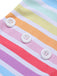 Costumi a righe arcobaleno volant multicolore anni '50