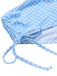 2PCS Costumi plaid e copricostume in rete blu anni '50