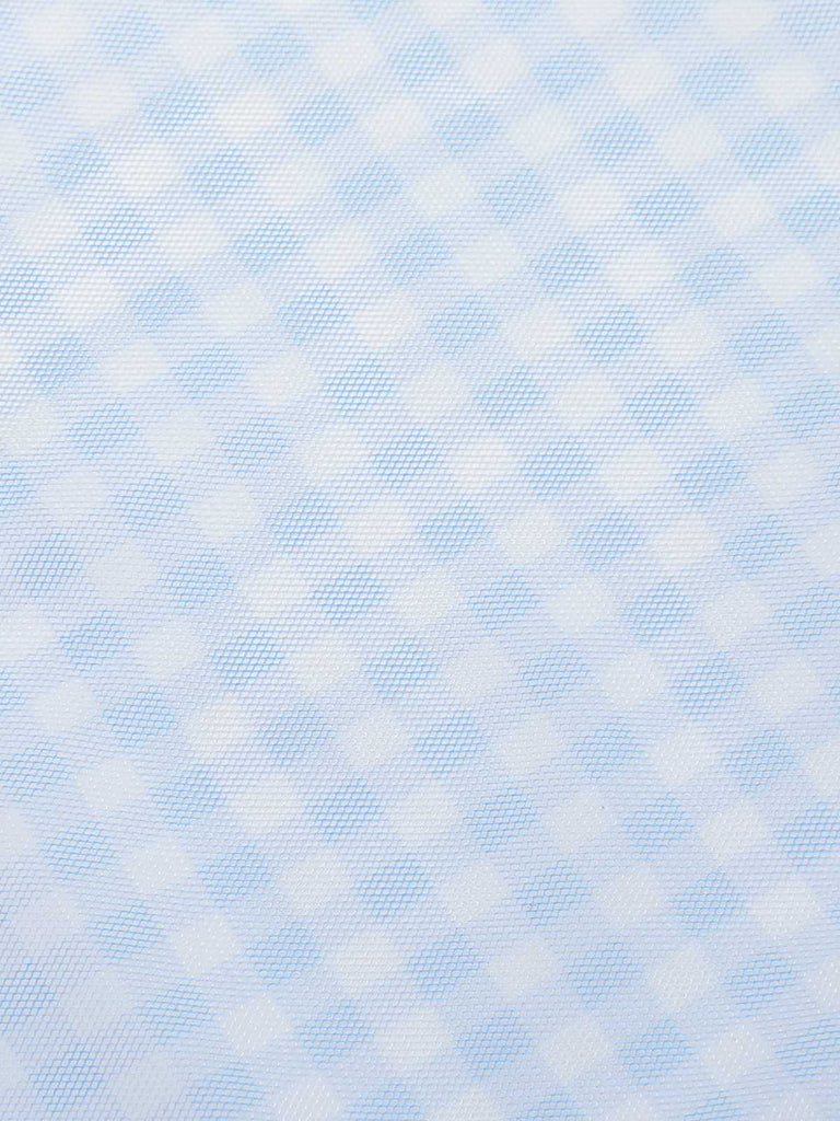 2PCS Costumi plaid e copricostume in rete blu anni '50