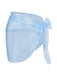 2PCS Costumi plaid e copricostume in rete blu anni '50