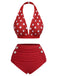 [Prevendita] Costumi scollo all'americana pois rosso anni '50