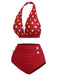 [Prevendita] Costumi scollo all'americana pois rosso anni '50