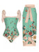 Costumi intero e copricostume floreale vintage anni '50