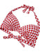 Costumi con plaid scollo all'americana lacci nero anni '50