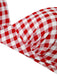 Costumi con plaid scollo all'americana lacci nero anni '50