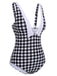 Costumi intero plaid bianco e nero anni '50
