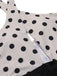 CostumI intero scollo all'americana pois beige anni '50
