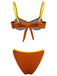Set bikini con cinturino posteriore in maglia anni '40