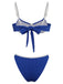 Set bikini con cinturino posteriore in maglia anni '40