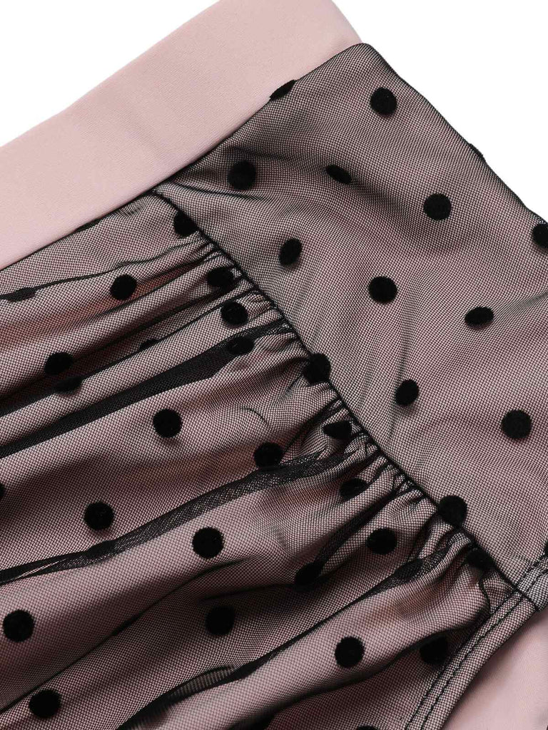 Costumi a rete nero a pois anni '60