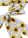 Costumi incrocio scollo all'americana girasole giallo anni '40