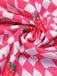 Costumi intero plaid con fragole rosa anni '60