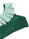 Costumi a righe monospalla volant verde scuro anni '40
