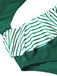 Costumi a righe monospalla volant verde scuro anni '40