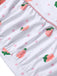 Costumi intero fragola plissettato bianco e rosa anni '50