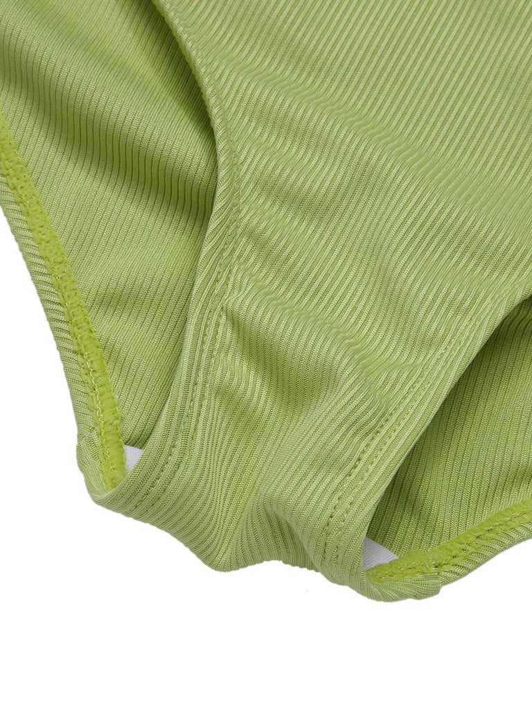 Costumi in maglia a margherite verde chiaro anni '60
