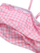 Costumi plaid cuore spalline sottili rosa anni '50