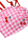Costumi rosa a quadri cinturino a ciliegia anni '50