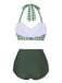 Costumi plaid con scollo all'americana grigio verde anni '40