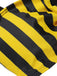 Costumi a righe scollo all'americana giallo e nero anni '70