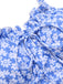 [Prevendita] Costumi blu spalline stampa floreale anni '80