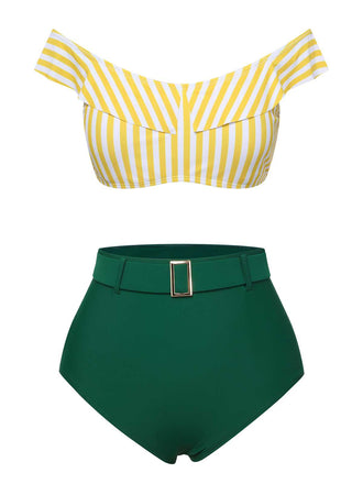 Costumi a righe con spalle scoperte multicolore anni '30