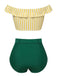 Costumi a righe con spalle scoperte multicolore anni '30