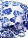Bikini in porcellana con spalline sottili blu e bianco anni '50
