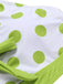 Costumi a pois con spalline sottili verde anni '50
