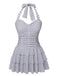 Costumi con gonna a pois scollo all'americana bianco anni '40