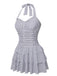 Costumi con gonna a pois scollo all'americana bianco anni '40
