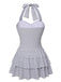 Costumi con gonna a pois scollo all'americana bianco anni '40