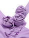 Costumi intero fiori 3D con cava lavanda anni '40