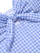 Costumi intero plaid spalline sottili annodato blu anni '50