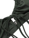 Set bikini con lacci spalline sottili verde militare anni '50