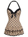 Costumi intero fiocco a pois blu anni '40