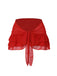 2PCS Costumi scollo a V gonna copricostume rose rosse anni '60