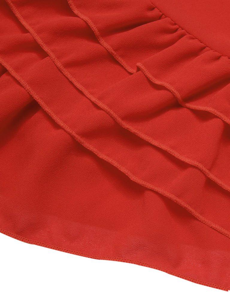 Gonna copricostume in chiffon con fiocco blu anni '60