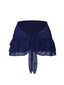 Gonna copricostume in chiffon con fiocco blu anni '60