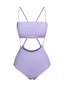 Costumi a fascia con spalline sottili viola anni '50