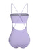 Costumi a fascia con spalline sottili viola anni '50
