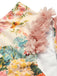 Costumi monospalla pizzo floreale 3D rosa anni '50